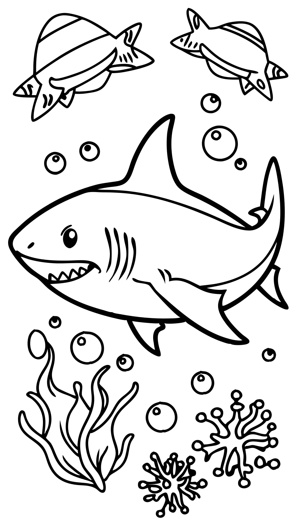 coloring pages of a shark